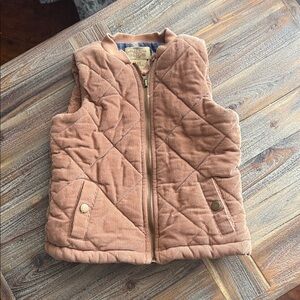 Kids Quilted Vest in Brown
